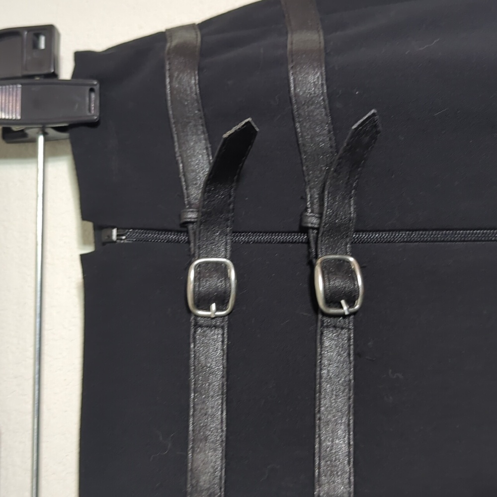The Limited Black Pencil Skirt with Double Buckle Detail Size 4 - Picture 3 of 8
